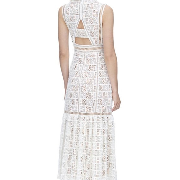 NWT Rebecca Taylor SLEEVELESS CROCHET LACE DRESS - Picture 3 of 9